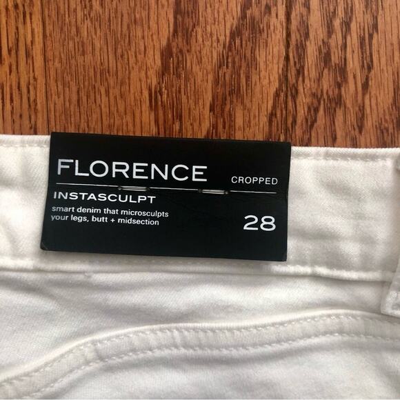 DL1961 Smart Denim Florence Cropped Instasculpt White denim Women’s Size 28 NWT - Picture 10 of 15